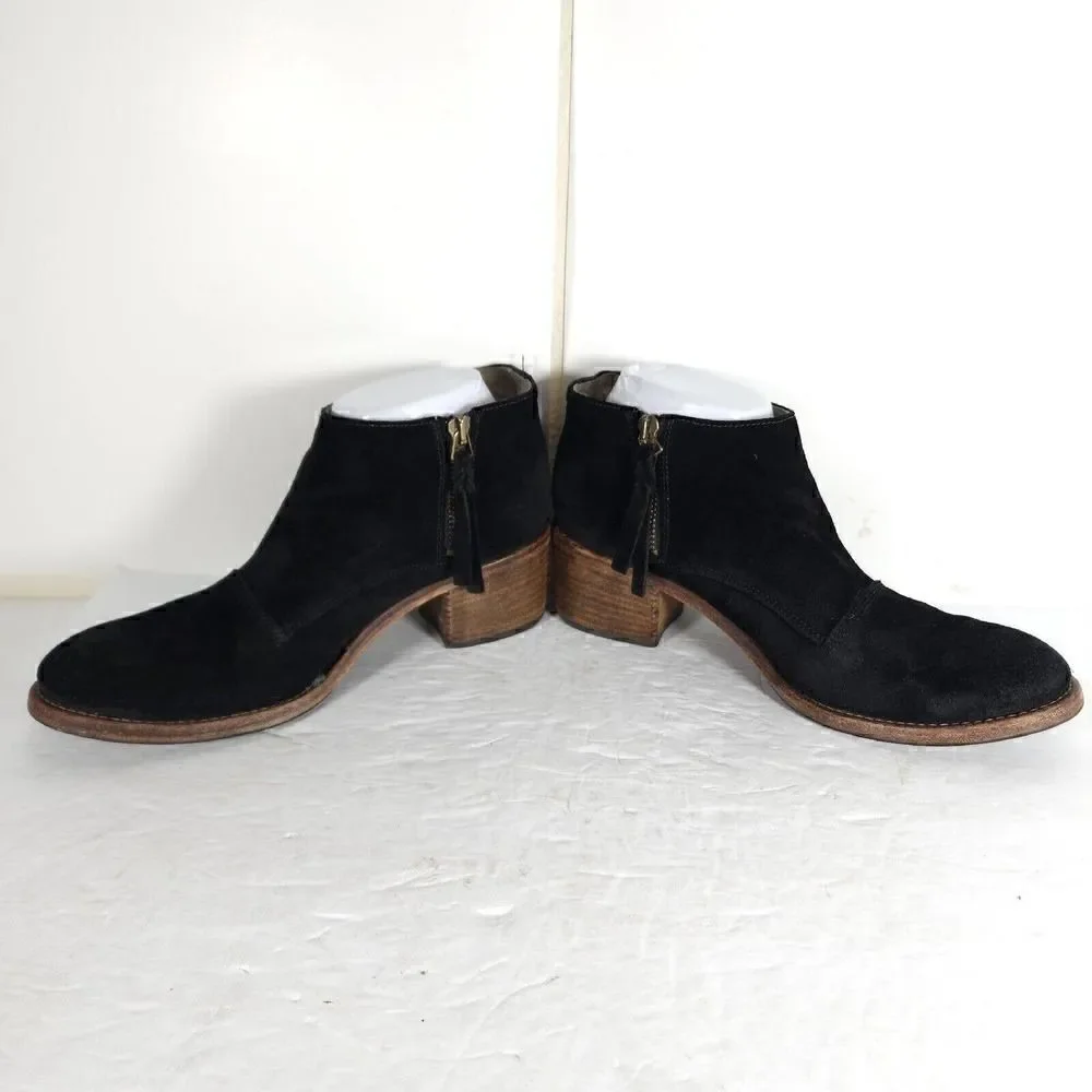 Alberto Fermani Women's Capricia US6,5-7 EU 37,5 Black Suede Ankle Boots Booties